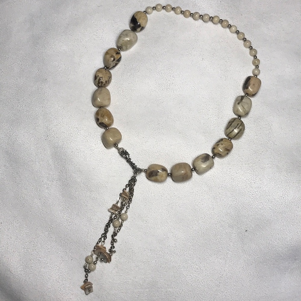 Cream coral statement necklace